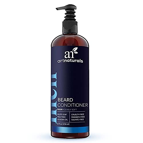 Artnaturals Natural Beard Deep Conditioner - (8 Fl Oz / 236ml) - Infused with Aloe Vera, Tea Tree and Jojoba Oil