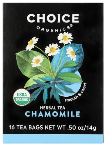 Choice Organic Teas Herbal Tea, 16 Tea Bags, Chamomile