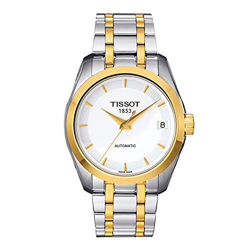 Tissot Couturier Automatic White Dial Two-tone Ladies Watch T0352072201100