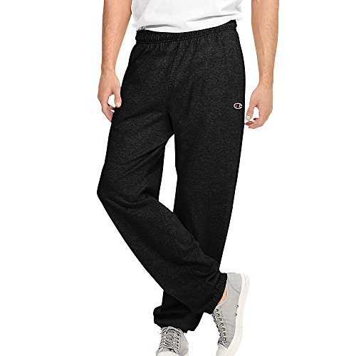 Champion Men's Everyday Fitted Ankle Cotton Pants, 31.5' Inseam, Cotton Knit Pants Left Hip 'C' Logo, Cotton Warm-Up Pants