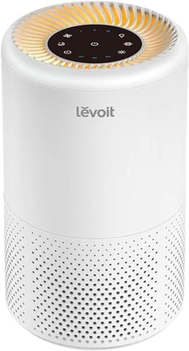 LEVOIT Air Purifiers for Home Allergies and Pets Hair, Filter for Allergies, Quiet Filtration System in Bedroom, Removes Wildfire Smoke Odor Dust Mold, Night Light & Timer, Vista 200 , White