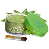 Green Tea Matcha Facial Mud Mask, Removes Blackheads, Reduces Wrinkles, Nourishing, Moisturizing, Improves Overall Complexion, Best Antioxidant, Younger Looking Skin, All Skin Face Types