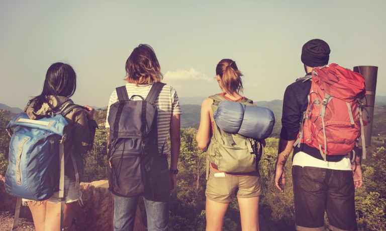 Backpackers - four friends