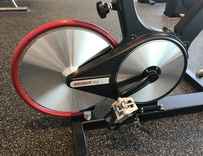 Keiser M3 Plus Indoor Cycle - rear and light flywheel