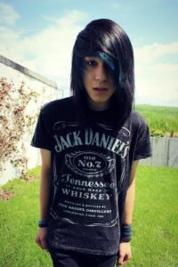 Long emo hair