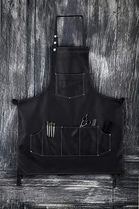 Multiple Storage Leather Barber Apron